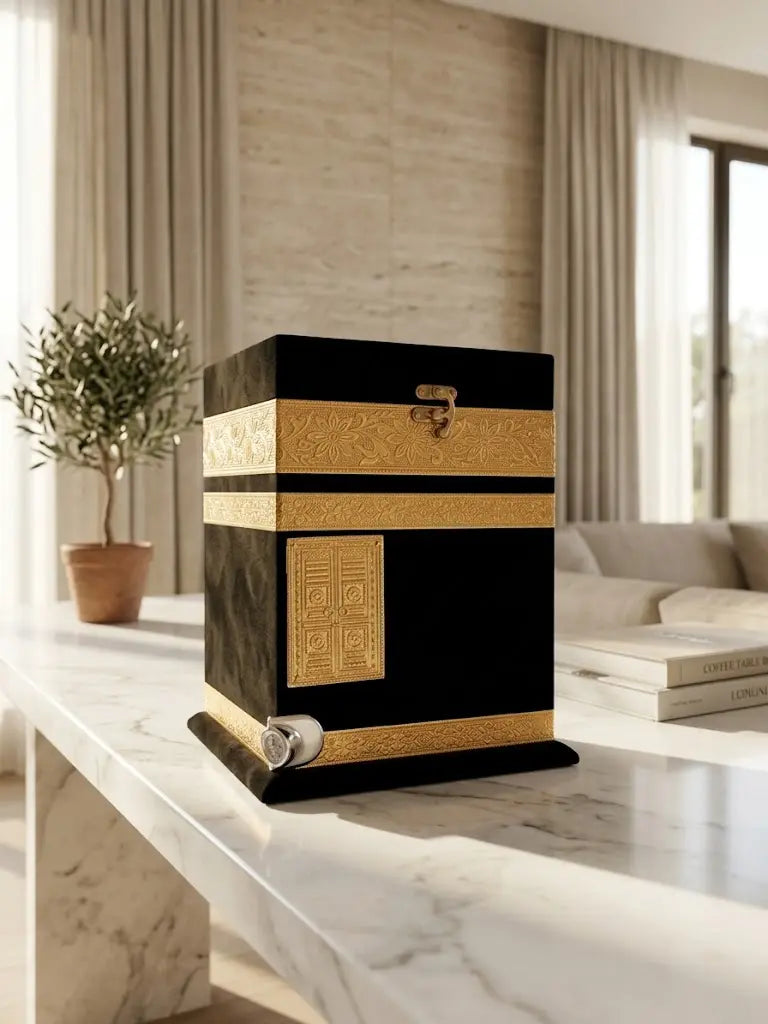 Luxury Kaaba Quran Storage Box with Velvet Finish