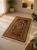Premium Thick Plush Prayer Mat | Janamaz with Tassels