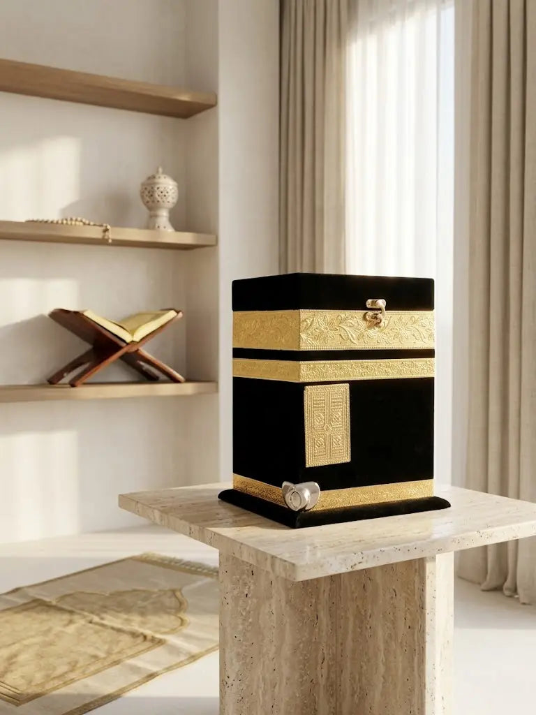 Luxury Kaaba Quran Storage Box with Velvet Finish