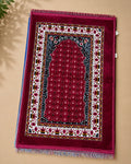 Burgundy Floral Islamic Prayer Mat