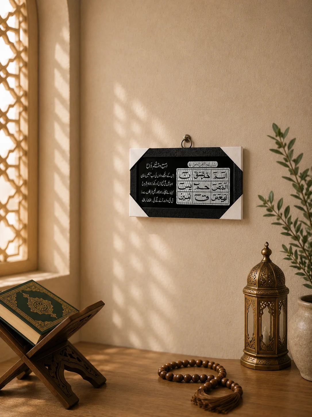 Premium Ayatul Hifz Wall Frame | Islamic Wall Decor | 36 × 16 cm