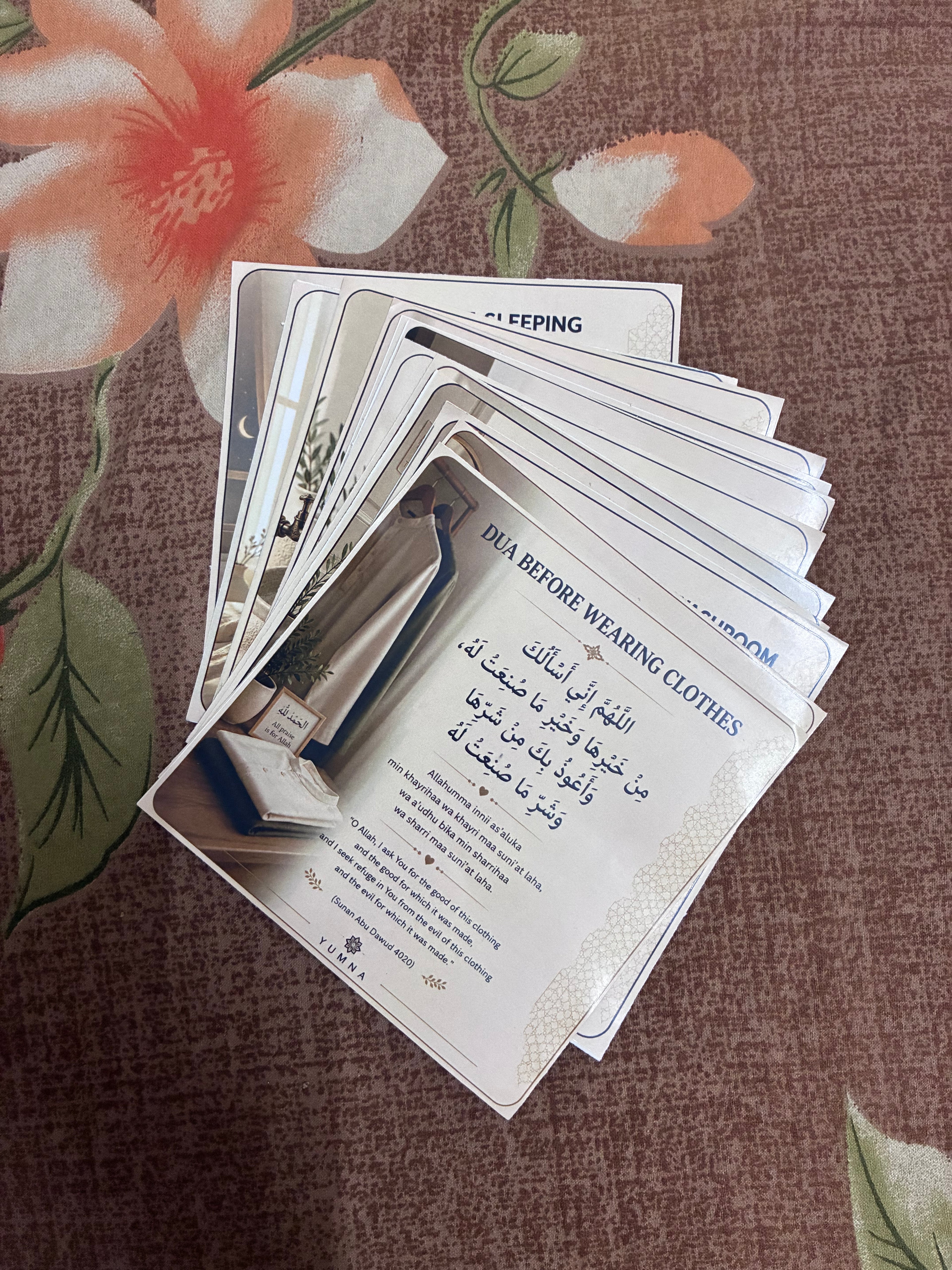 English Dua Stickers – Set of 12 Everyday Duas for the Whole Family