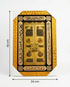 Kaaba Door Islamic Wall Decor – Golden Finish (42 × 24 cm)