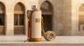 Leather Zamzam Water Bottle Sleeve – Beige