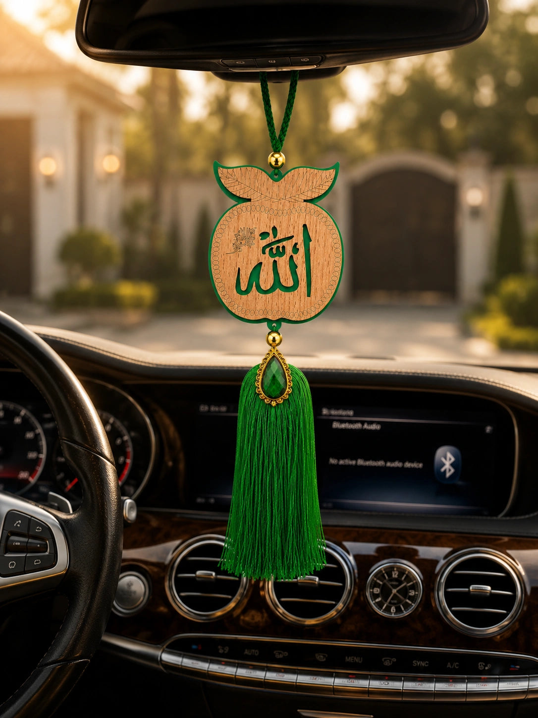 Premium Allah Apple Wooden Hanging For Car