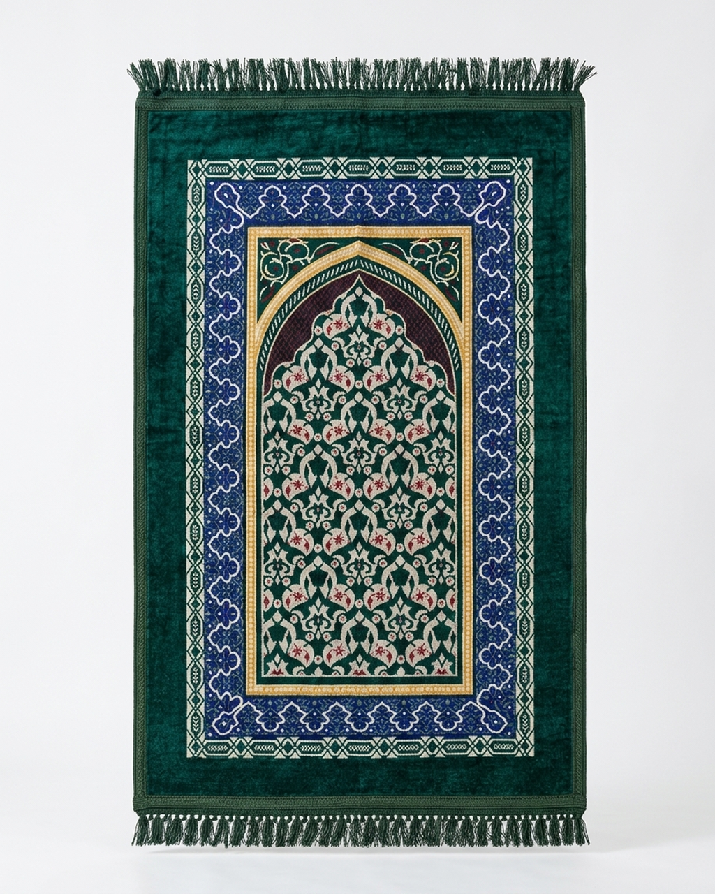 Emerald Green Prayer Mat (Janamaz) – 116 cm