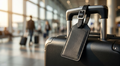Genuine Leather Luggage Tag – Matte Black & Stainless Steel