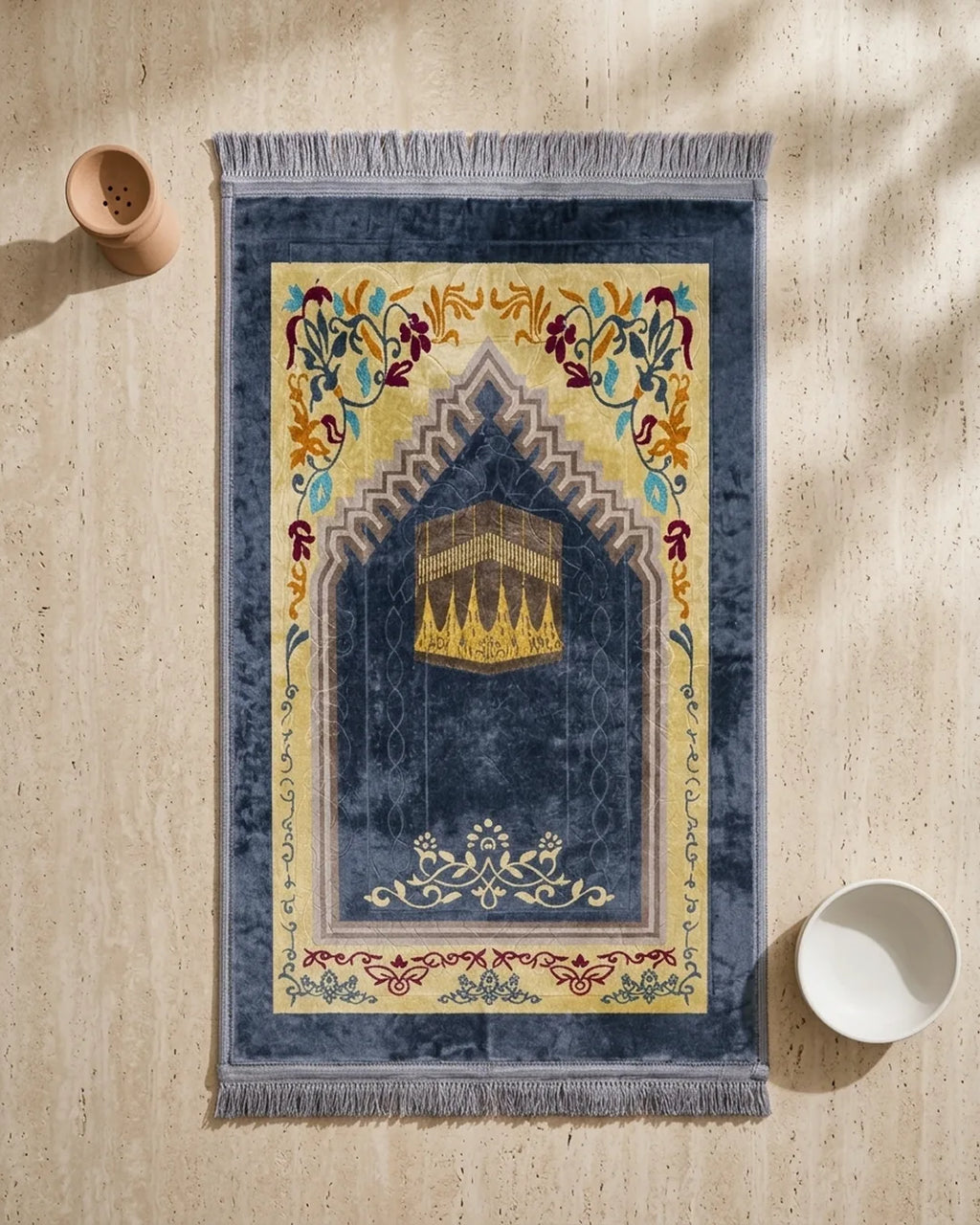 Kaaba Noor Prayer Mat – Midnight Blue