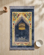 Kaaba Noor Prayer Mat – Midnight Blue