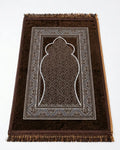 Chocolate Brown Qahwa Prayer Mat (Janamaz) – 116 cm