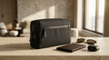 Element Ballistic Nylon & Leather Travel Tech Pouch – Matte Black