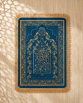Premium Thick Plush Prayer Mat | Janamaz Blue Color