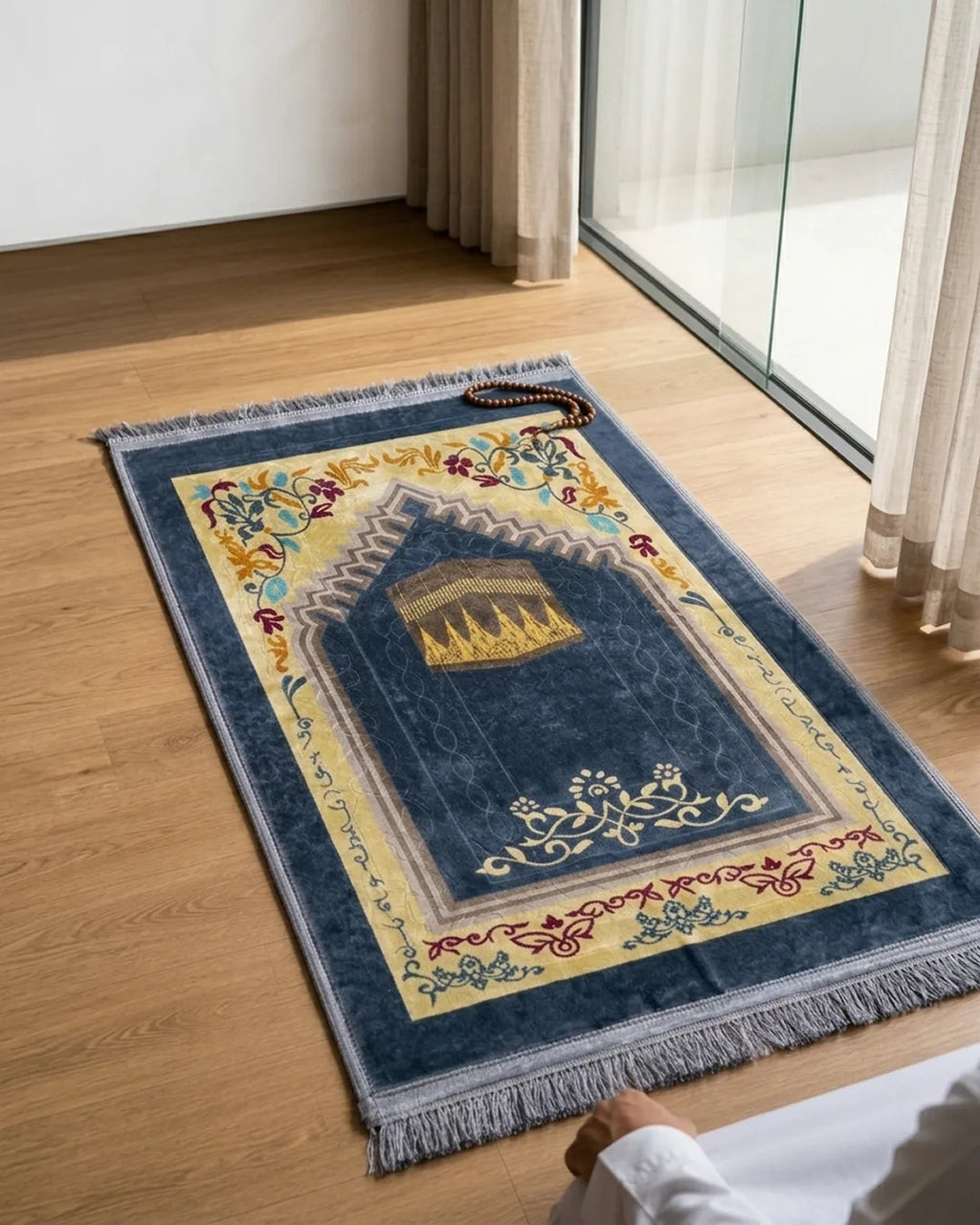 Kaaba Noor Prayer Mat – Midnight Blue