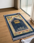 Kaaba Noor Prayer Mat – Midnight Blue